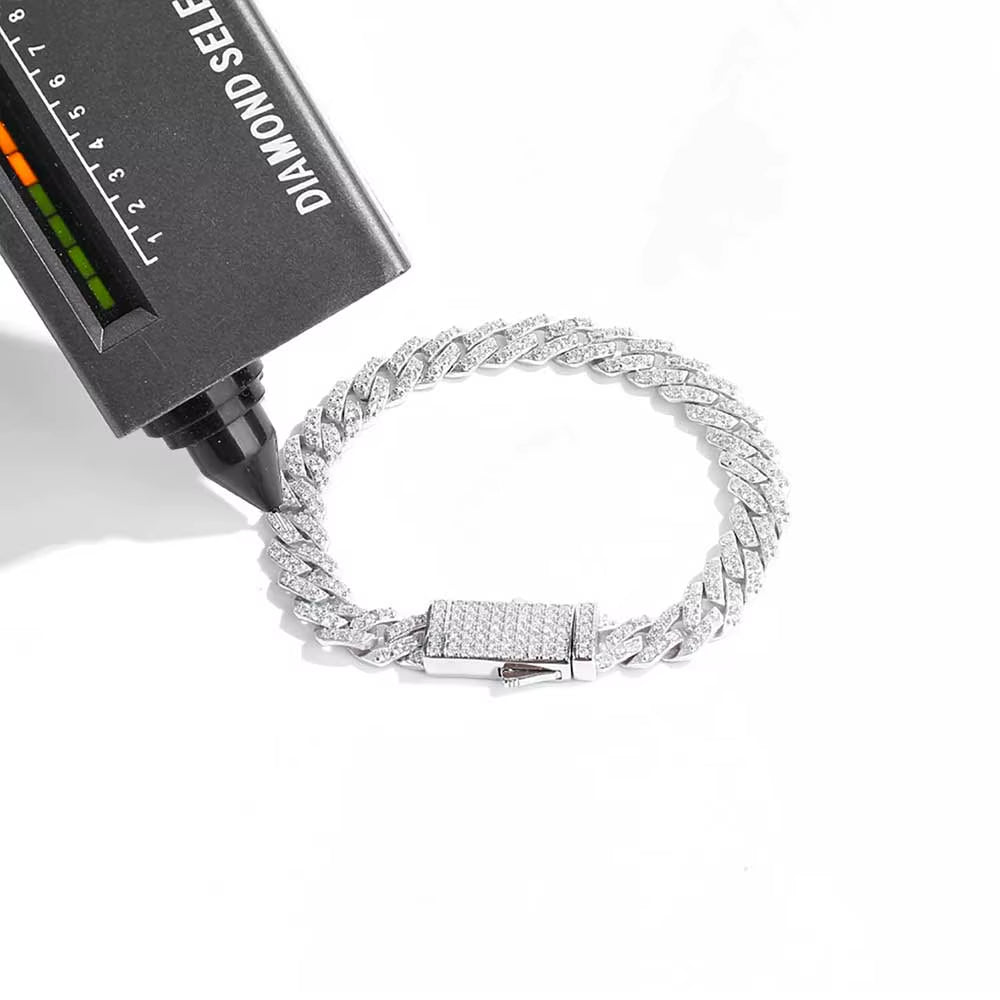 Hip Hop Jewelry VVS Cuban Link Chain 1/2/3 Rows 8/10/14/15/18/19/20/25Mm 925Sterling Silver D Moissanite Miami Cuban Necklace