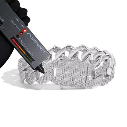 Hip Hop Jewelry VVS Cuban Link Chain 1/2/3 Rows 8/10/14/15/18/19/20/25Mm 925Sterling Silver D Moissanite Miami Cuban Necklace