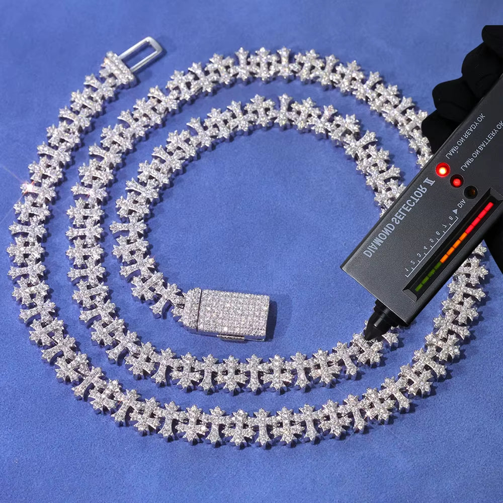 925 Silver Moissanite High-End Diamond Iced Out Chains Bracelet Women'S Necklace with GRA Certificate Moissanite Pure Silver ﻿