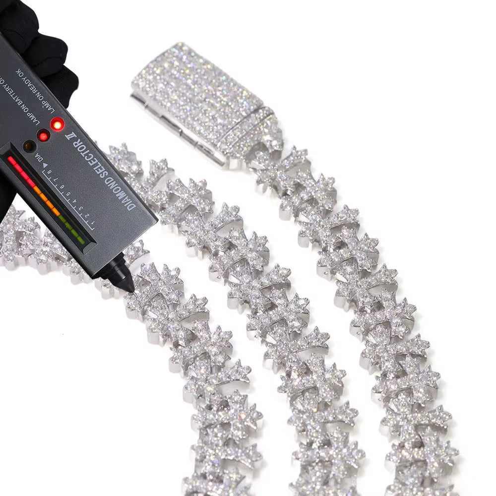 925 Silver Moissanite High-End Diamond Iced Out Chains Bracelet Women'S Necklace with GRA Certificate Moissanite Pure Silver ﻿